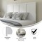 Flash Furniture Queen White Wooden 4 Panel Adjustable Headboard MG-9708QHB-Q-WHT-GG - alternate 5